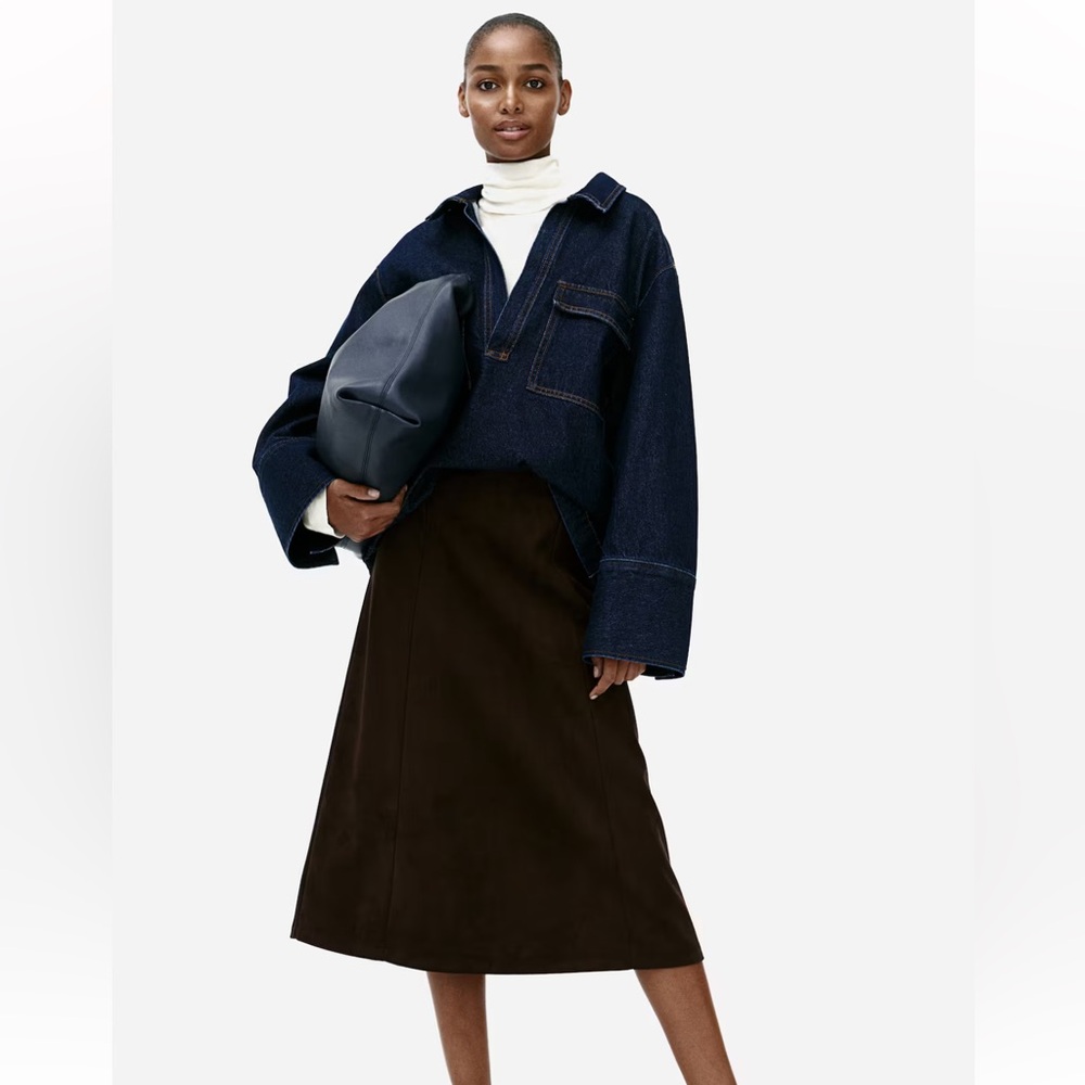 Women’s A Line Faux Suede Skirt